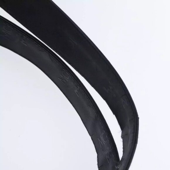 MCM Vicetos Logogram Tote Bag PVC Black Auth 88208 - Picture 8 of 16